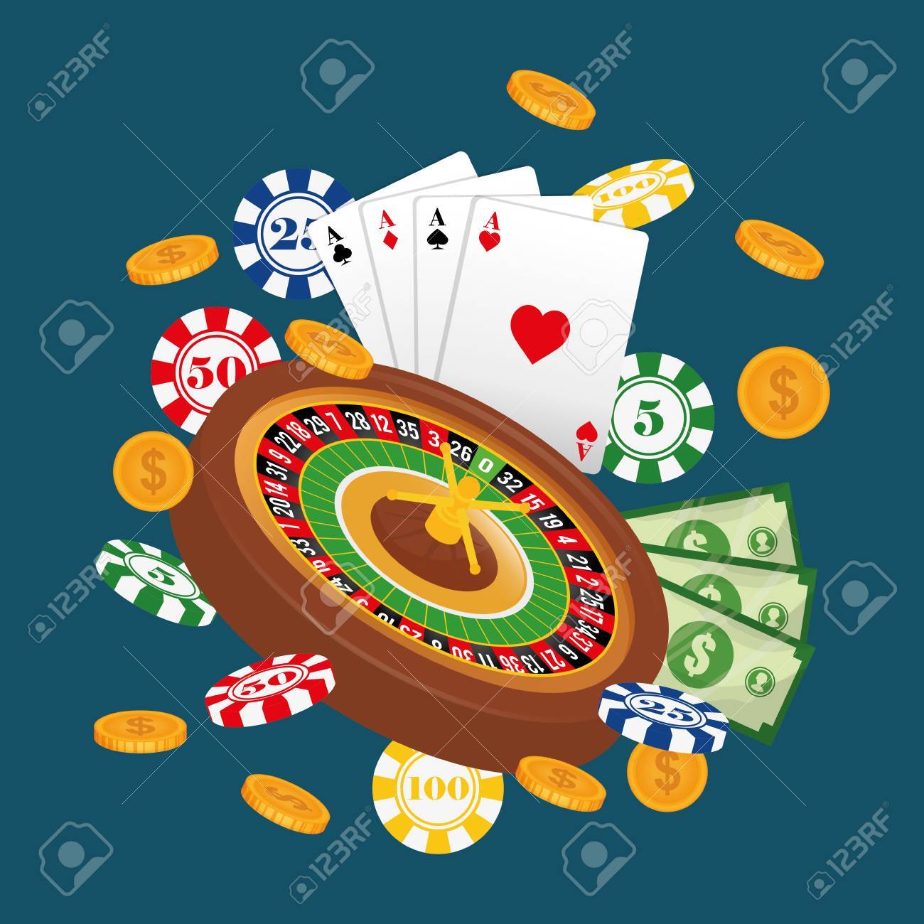 Casino Gambling Game Graphic Design, Vector Illustration Royalty Free SVG,  Cliparts, Vectors, and Stock Illustration. Image 49021468.