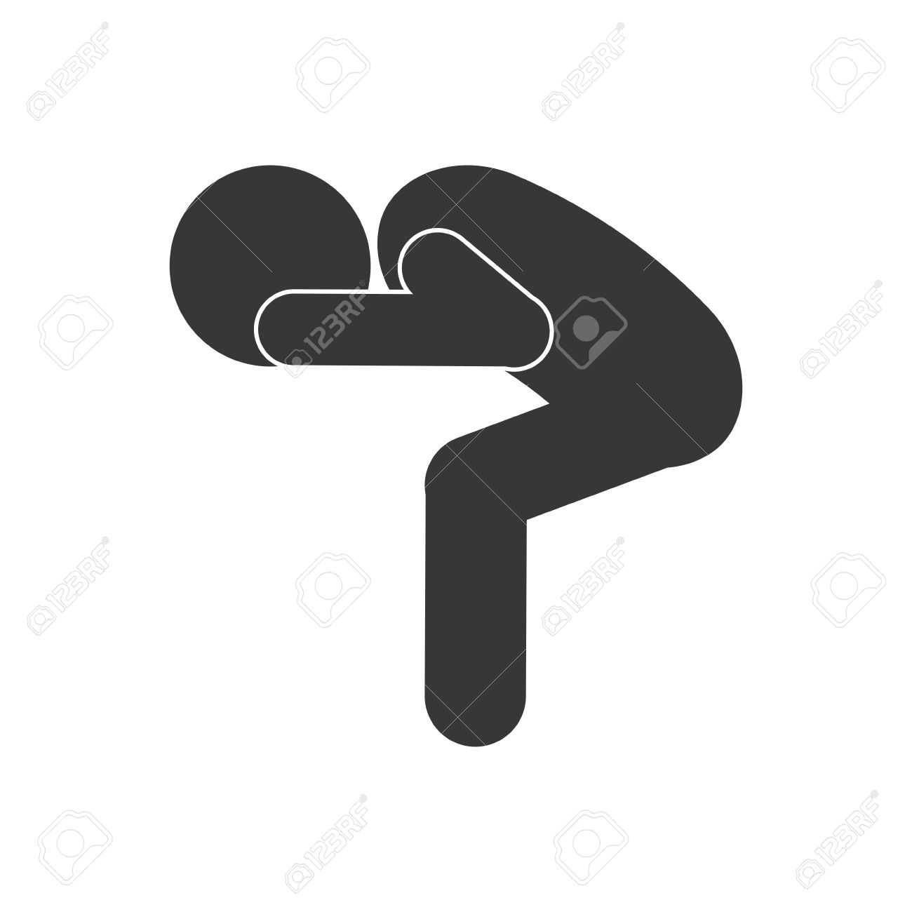 休息と睡眠の概念がアイコンを眠っているピクトグラムで表されます 分離とフラットの図 のイラスト素材 ベクタ Image