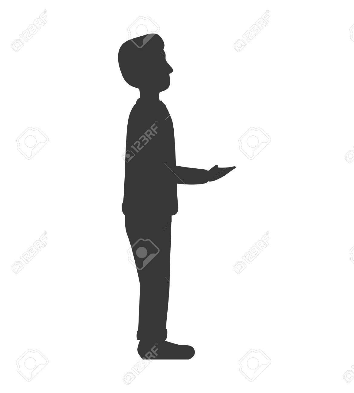 男を受け取る男性アバター人人々 のアイコンを得る 分離とフラットの図 ベクター グラフィックのイラスト素材 ベクタ Image