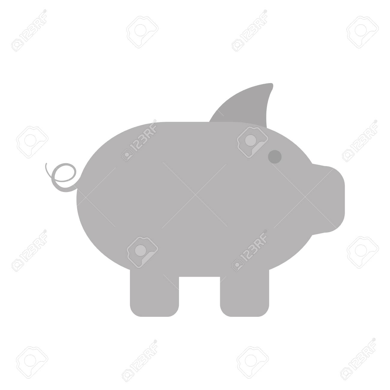 貯金箱のお金現金安全グレー色ベクトル イラスト Eps 10のイラスト素材 ベクタ Image