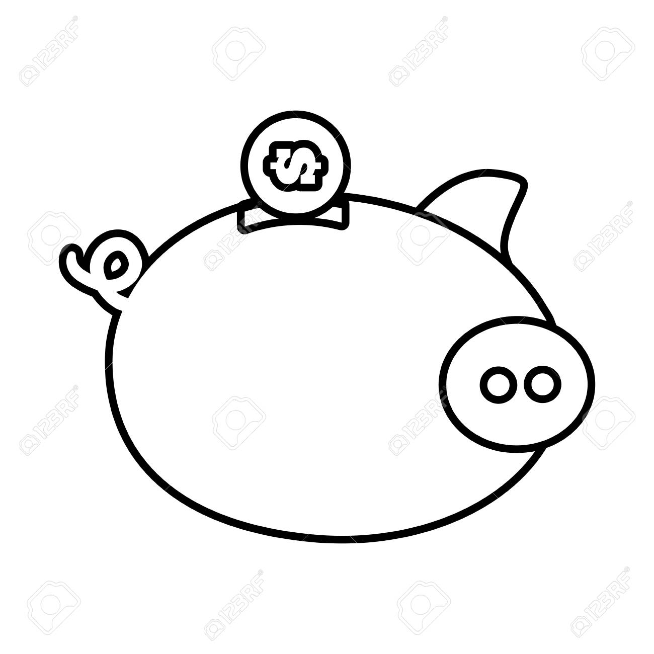 お金を節約貯金箱硬貨銀行行ベクトル イラスト Eps 10のイラスト素材