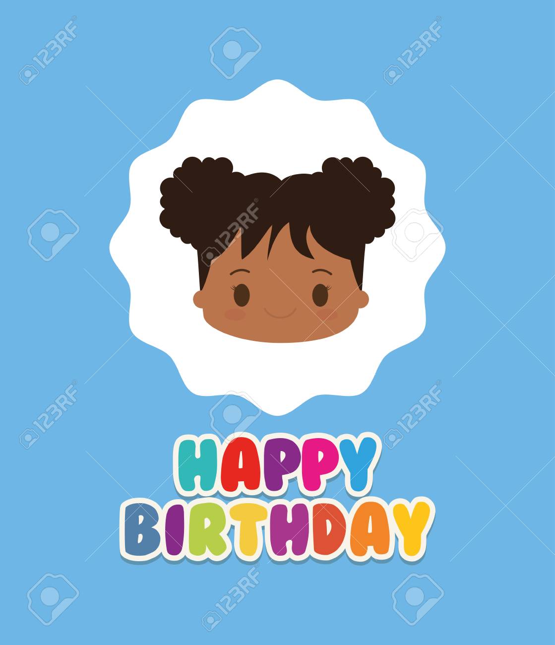 Joyeux Anniversaire Enfant Dessin Anime Icone Vector Illustration Graphisme Clip Art Libres De Droits Vecteurs Et Illustration Image