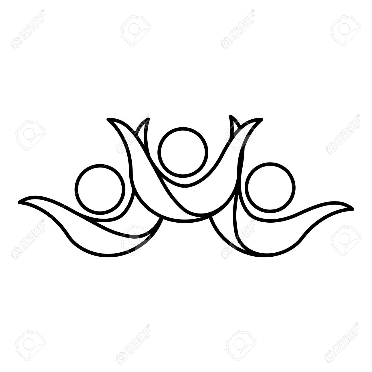 人抽象的なピクトグラム アイコン ベクトル イラスト グラフィック デザイン のイラスト素材 ベクタ Image