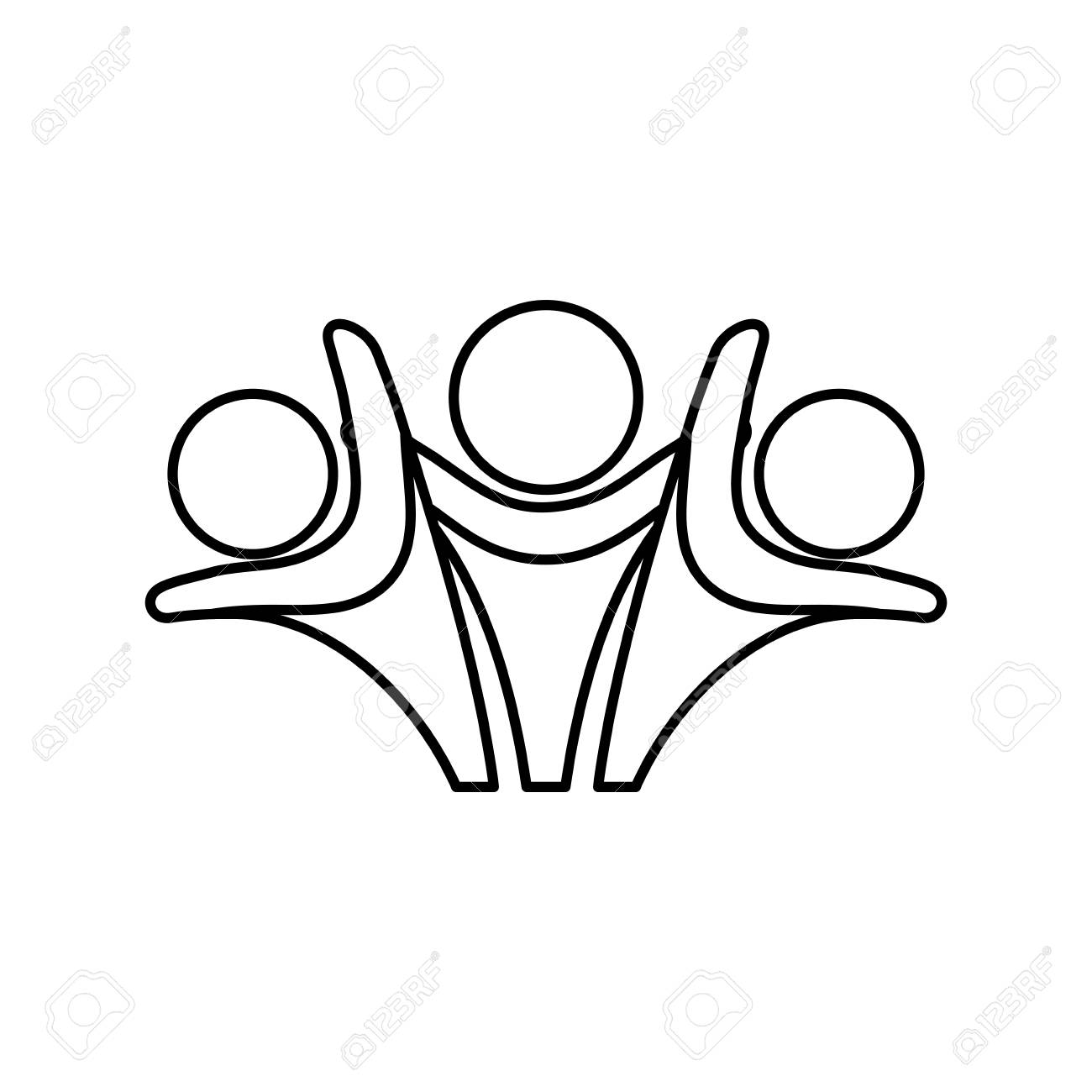 人抽象的なピクトグラム アイコン ベクトル イラスト グラフィック デザイン のイラスト素材 ベクタ Image