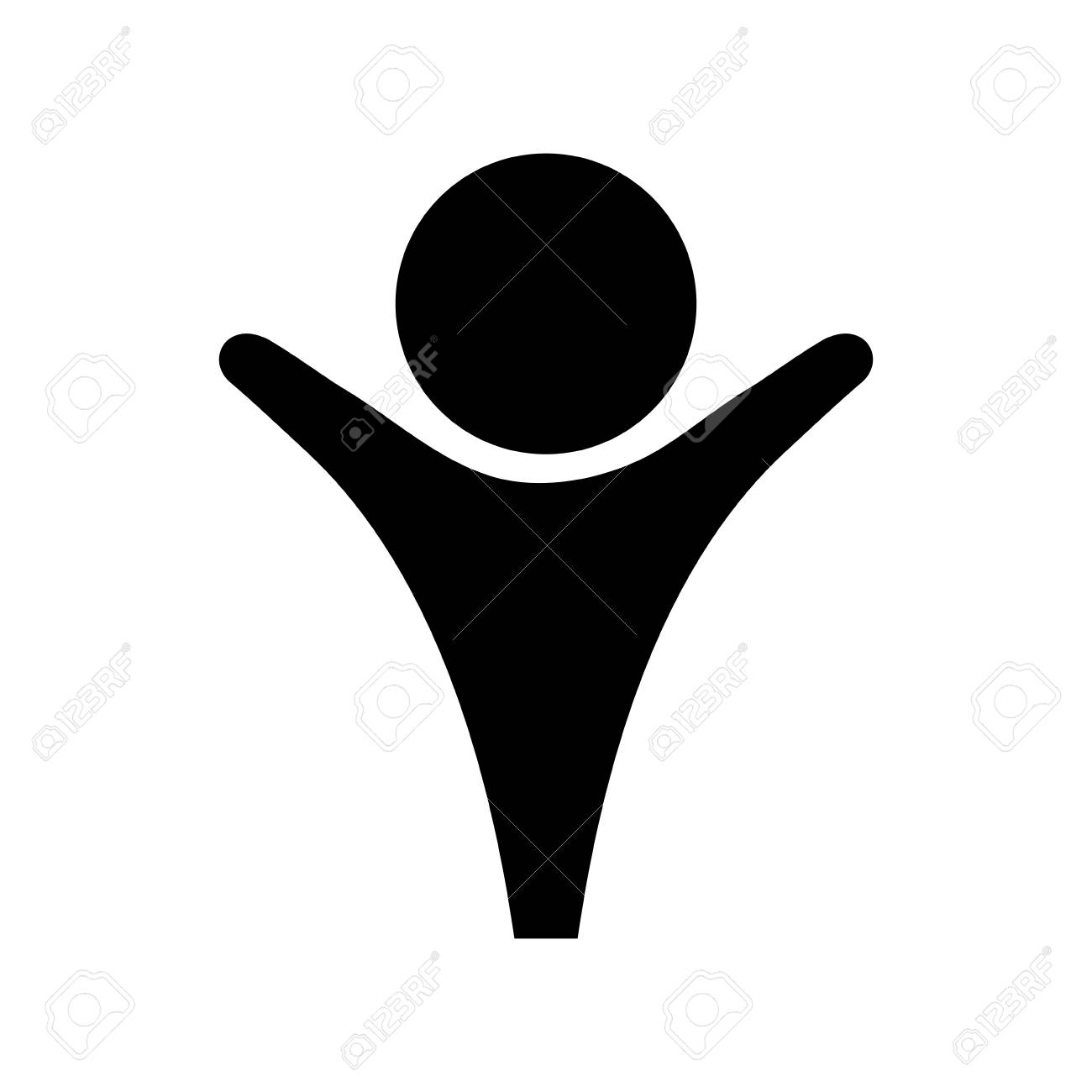 人抽象的なピクトグラム アイコン ベクトル イラスト グラフィック デザイン のイラスト素材 ベクタ Image