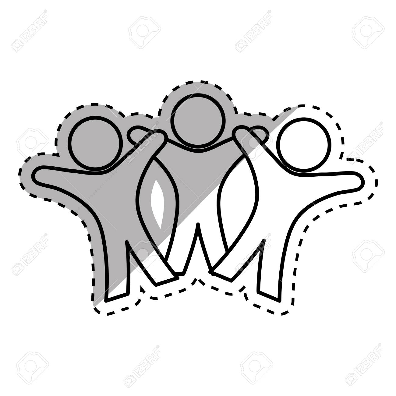 人抽象的なピクトグラム アイコン ベクトル イラスト グラフィック デザイン のイラスト素材 ベクタ Image