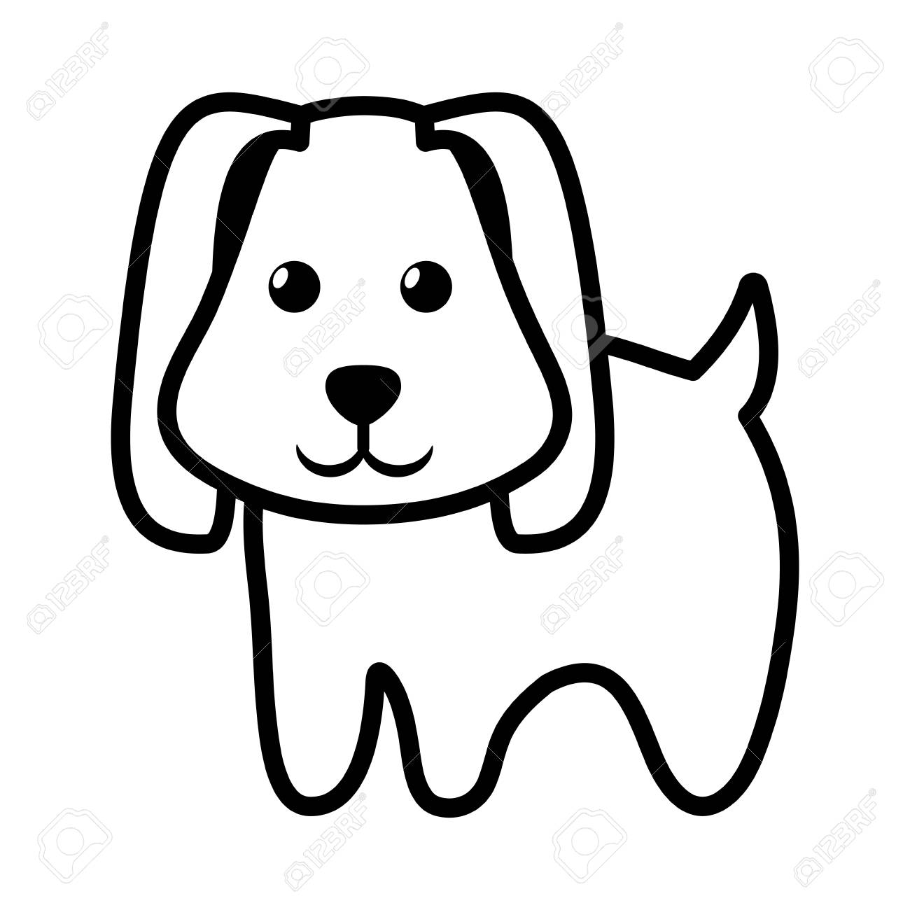dog little pet domestic outline vector illustration eps 10 dog outline