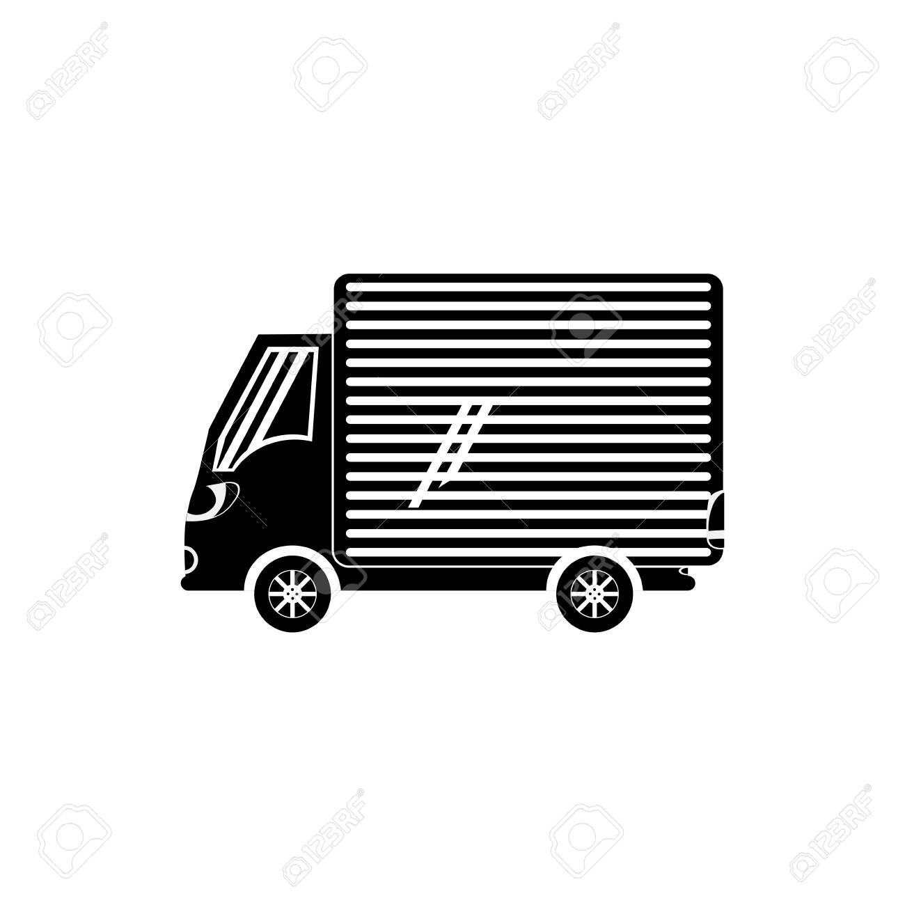 配信トラック車両アイコン ベクトル イラスト グラフィック デザインのイラスト素材 ベクタ Image