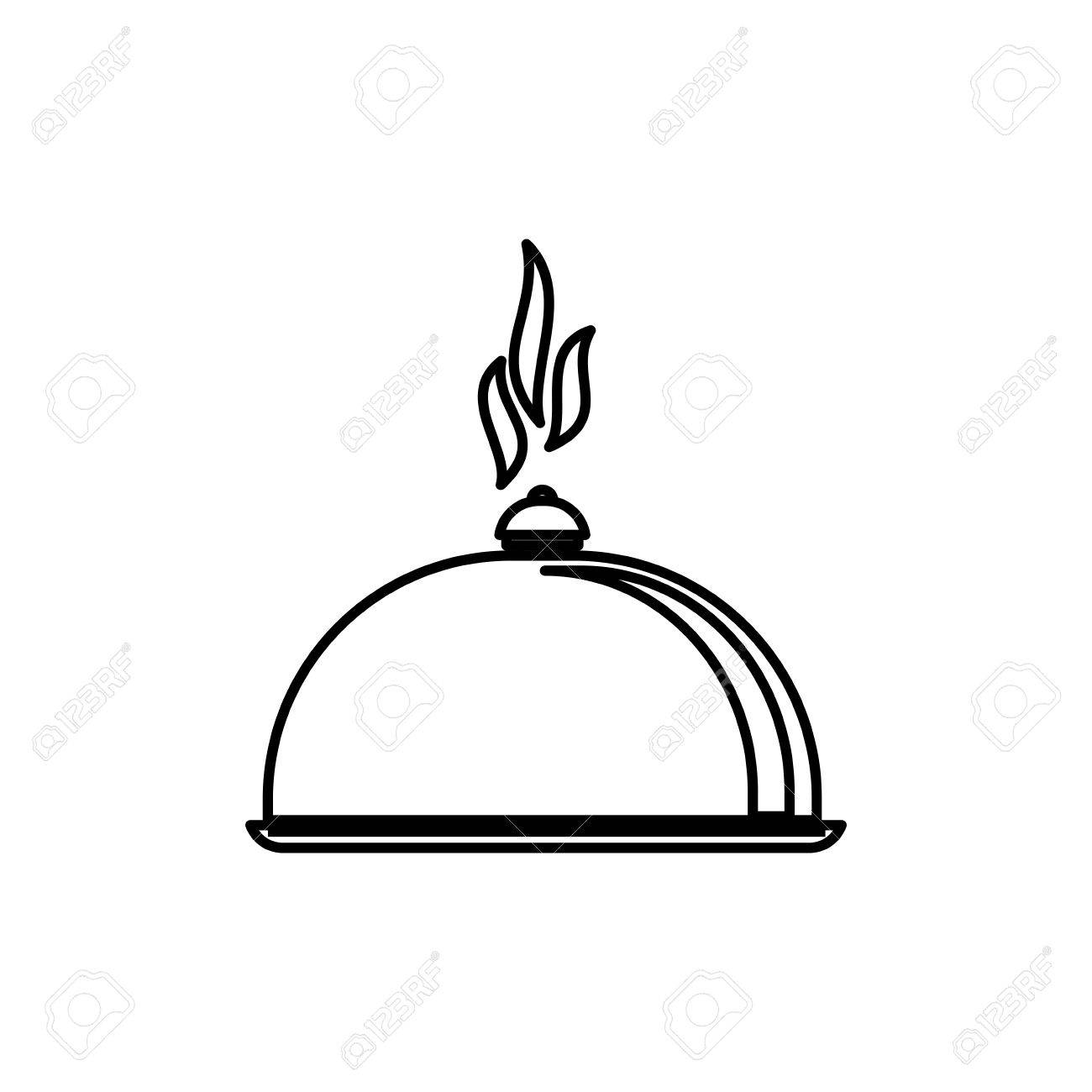 レストラン料理ドーム アイコン ベクトル イラスト グラフィック デザインのイラスト素材 ベクタ Image