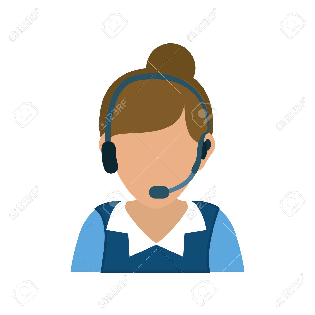 コール センター カスタマー サービスのアイコン ベクトル イラスト グラフィック デザイン のイラスト素材 ベクタ Image