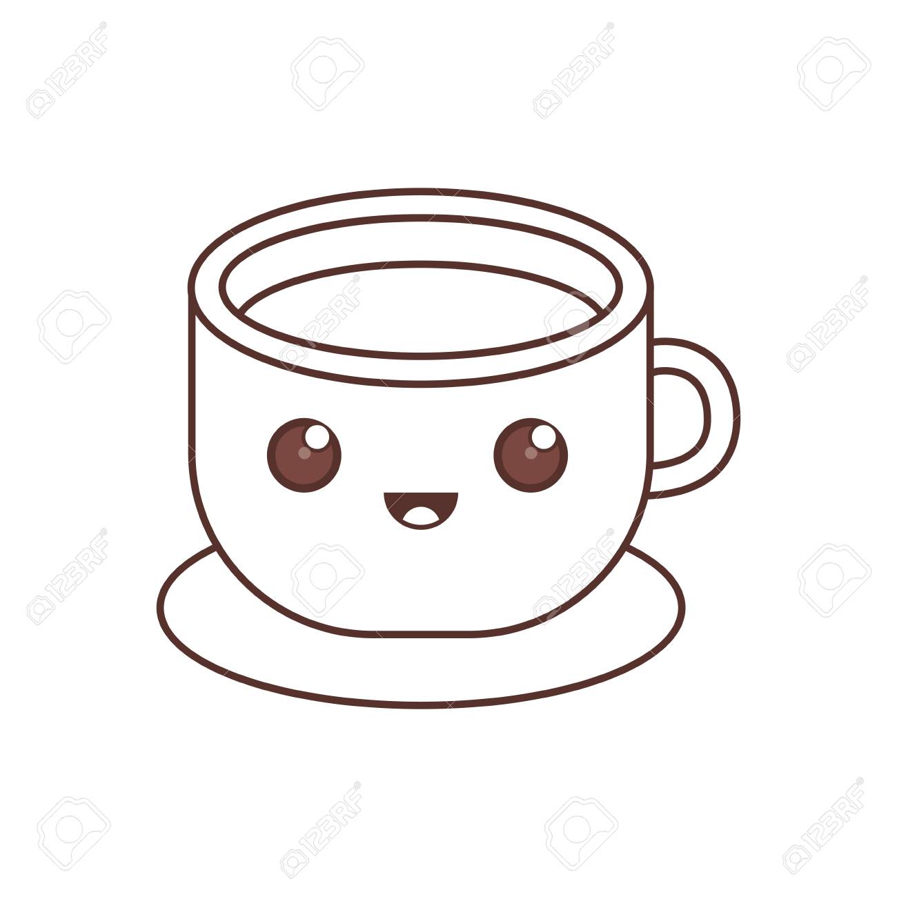 Kawaii Yellow Espresso Cup Greeting Card for Sale by kawaiilife