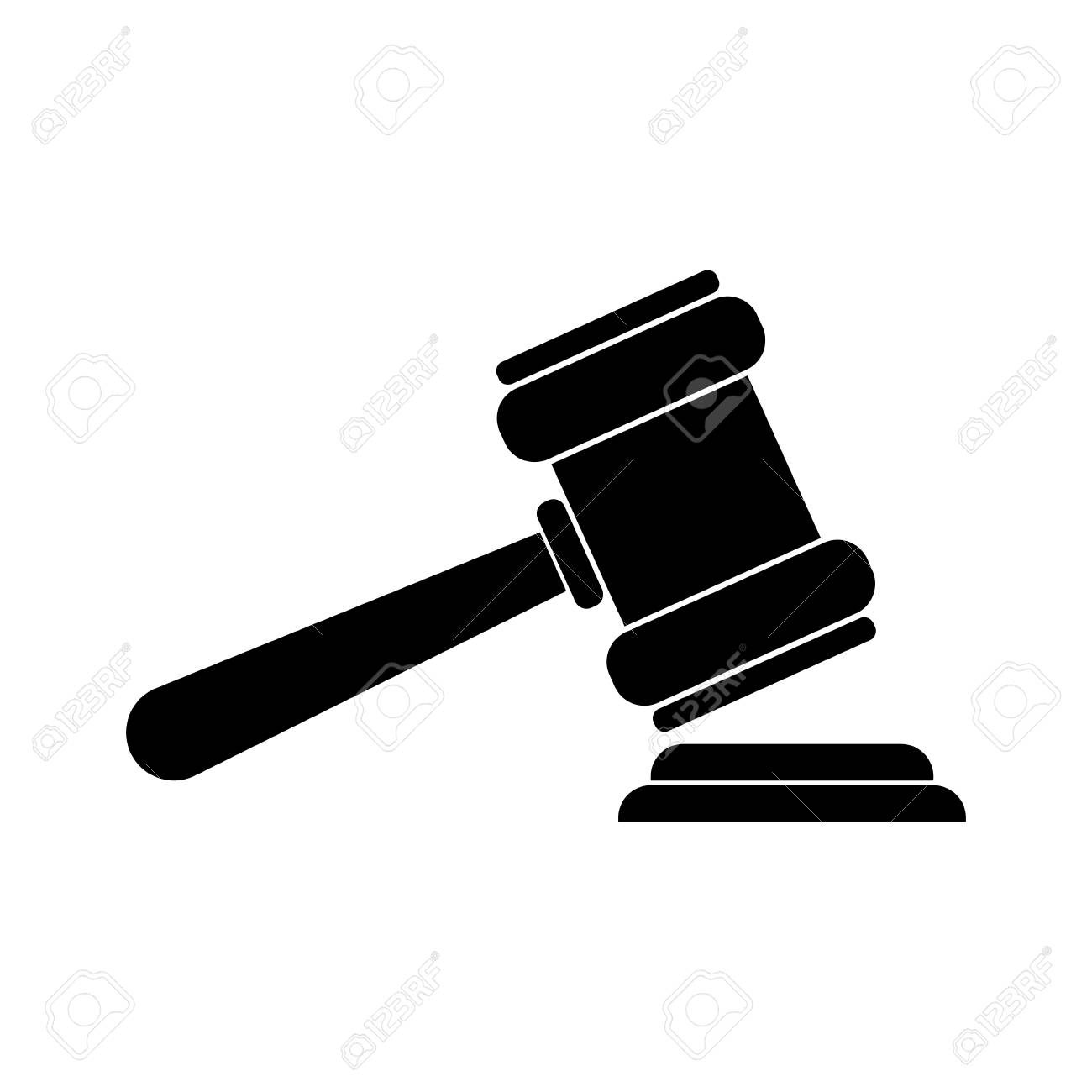 justice gavel isolated icon