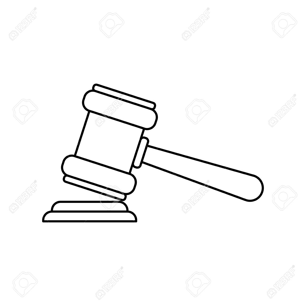 justice gavel isolated icon