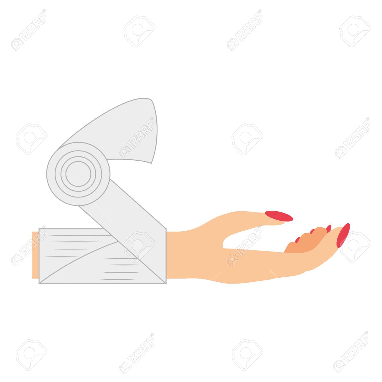 手女性包帯医学ベクトル イラスト Eps 10のイラスト素材 ベクタ Image