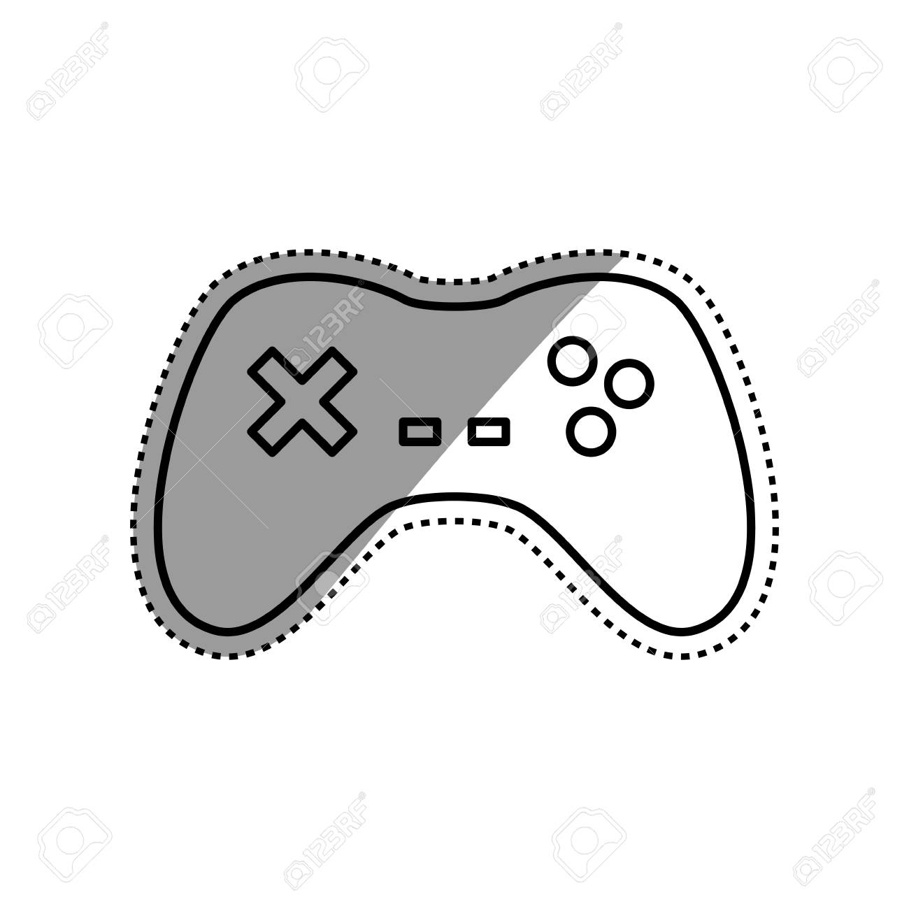 ゲームパッド デバイス分離アイコン ベクトル イラスト グラフィック デザインのイラスト素材 ベクタ Image