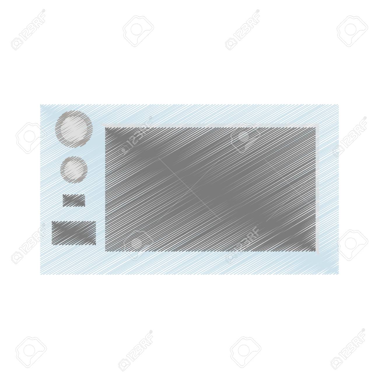 図面電子レンジ アプライアンス アイコン ベクトル図のイラスト素材 ベクタ Image