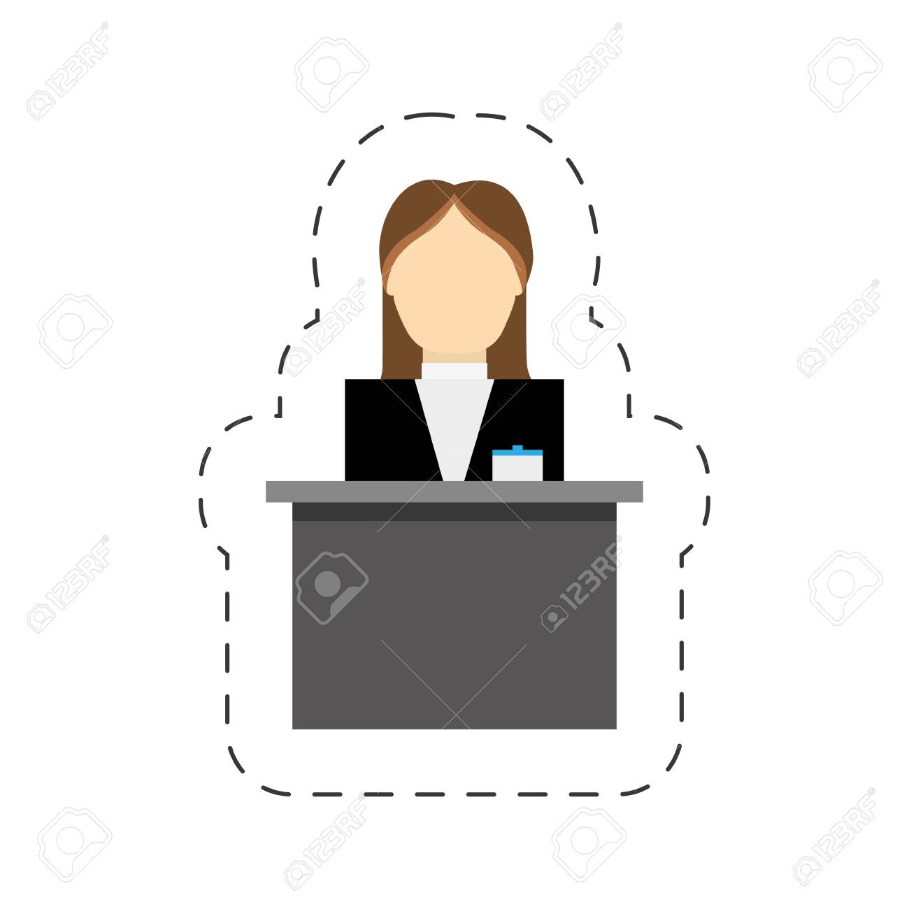 ホテル受付の女性スタッフのベクトル イラスト Eps 10のイラスト素材 ベクタ Image ホテル受付の女性スタッフのベクトル イラスト Eps 10のイラスト素材 ベクタ Image