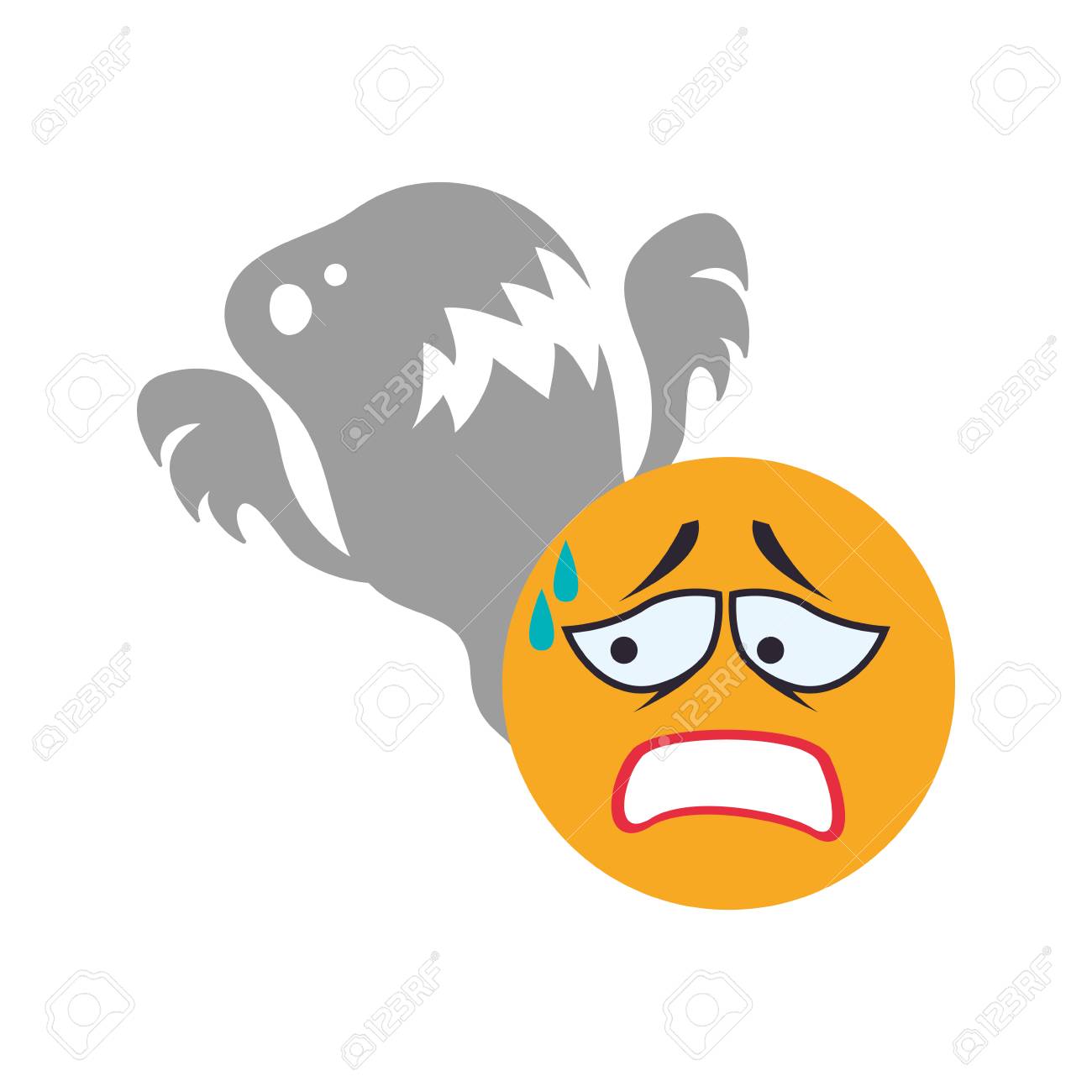 Scared Face Cartoon Stock Illustrations, Cliparts and Royalty Free Scared  Face Cartoon Vectors