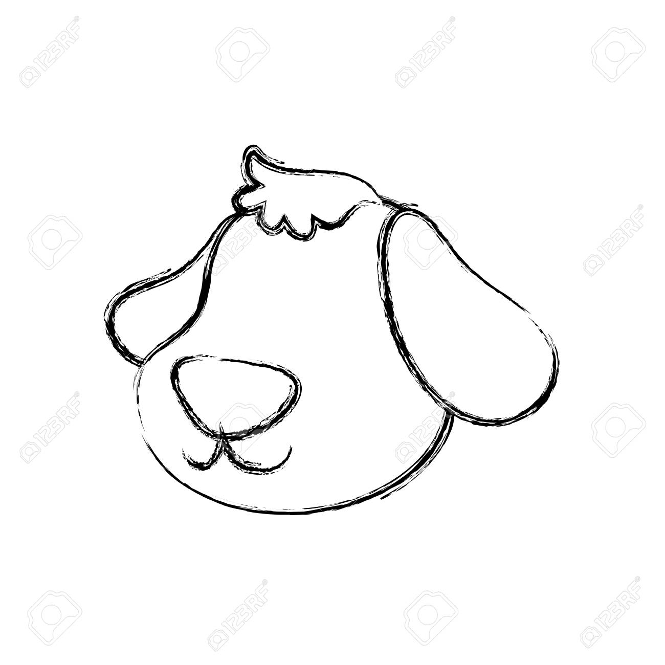 Dessin Anime Chien Dessin Tete Vecteur Icone Illustration Sans Visage Clip Art Libres De Droits Vecteurs Et Illustration Image