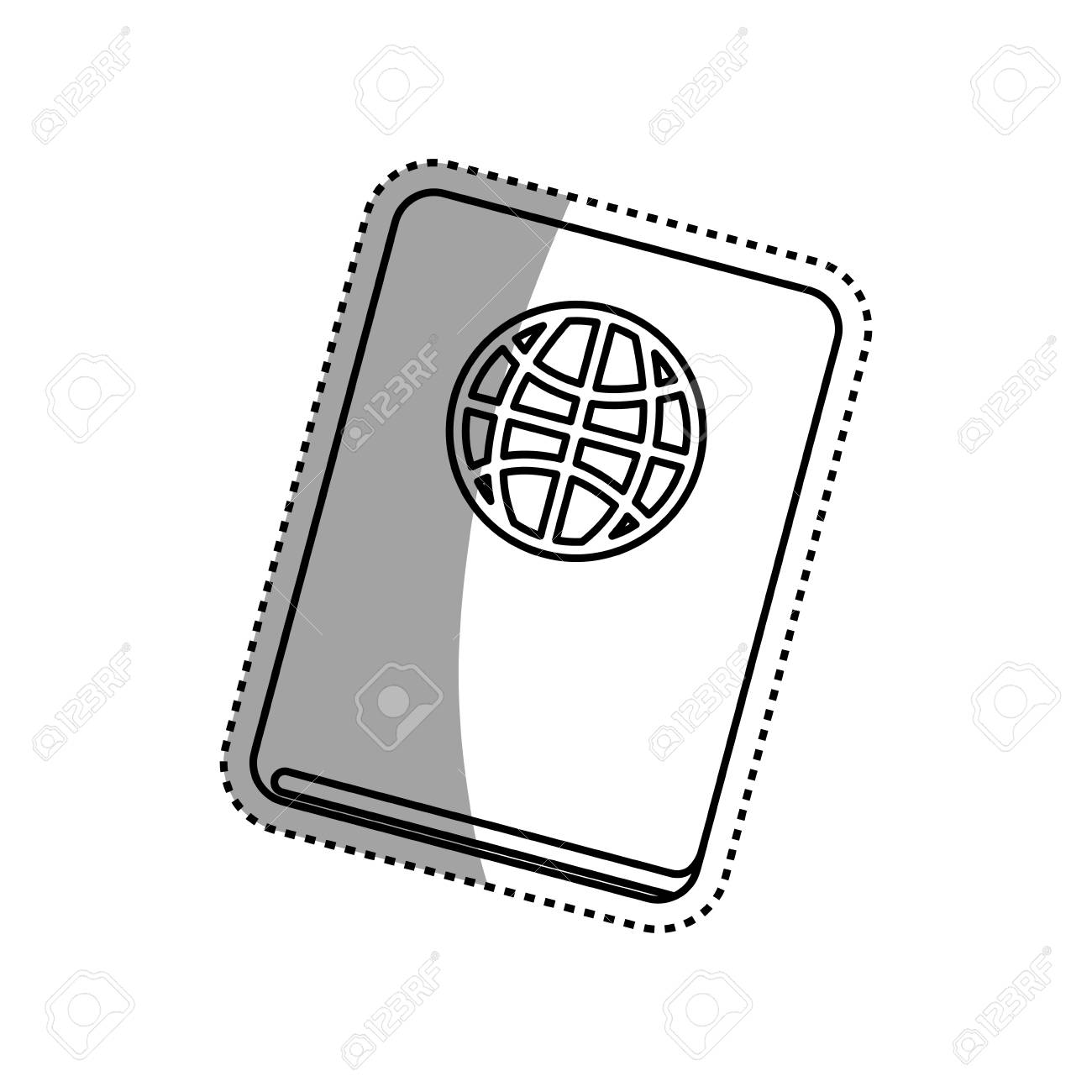 ドキュメント パスポート旅行アイコン ベクトル イラスト グラフィック デザイン のイラスト素材 ベクタ Image