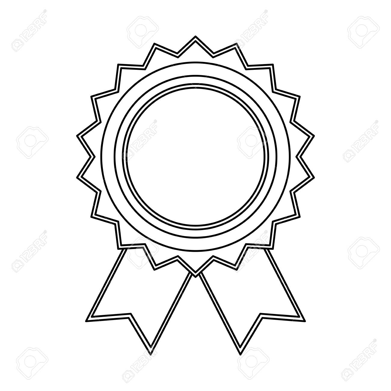 award ribbon blank icon vector illustration graphic design royalty