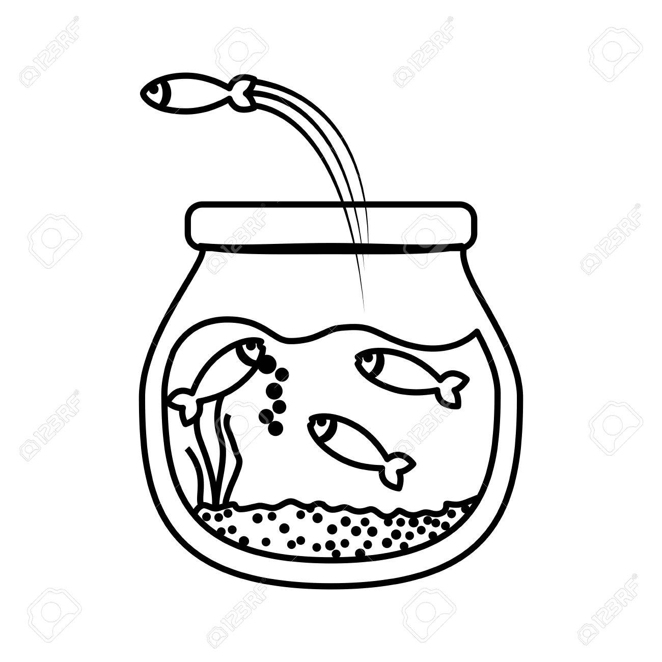 金魚鉢水槽ボウル アイコン ベクトル イラスト グラフィック デザインのイラスト素材 ベクタ Image