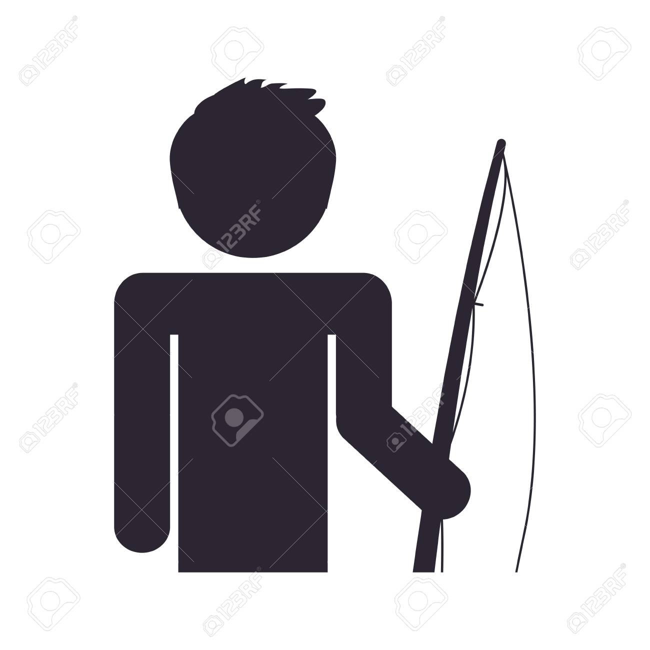 漁師ピクトグラム シンボル アイコン ベクトル イラスト グラフィック デザインのイラスト素材 ベクタ Image