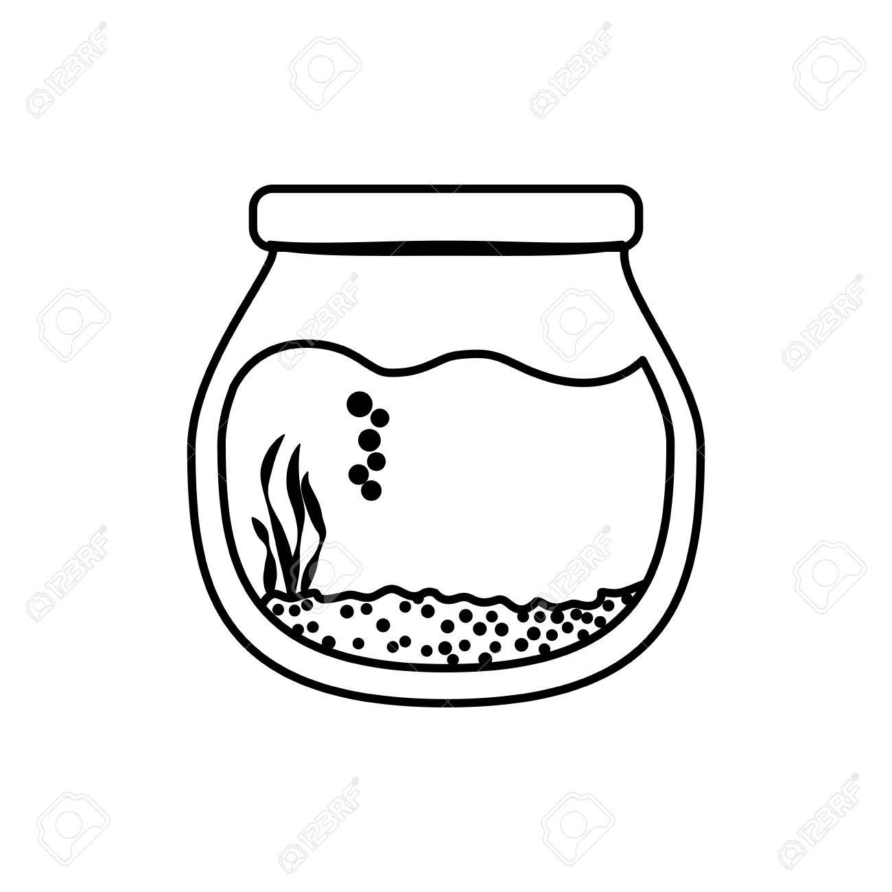 金魚鉢水槽ボウル アイコン ベクトル イラスト グラフィック デザインのイラスト素材 ベクタ Image