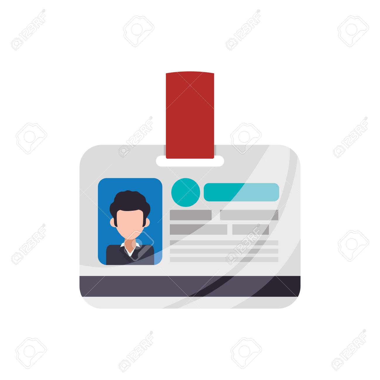 employee id card vector
