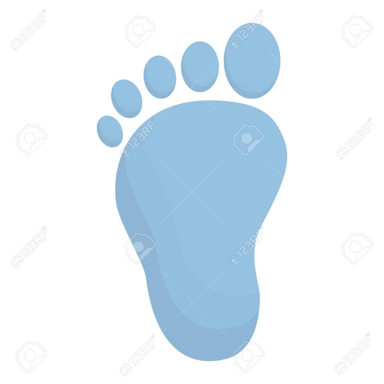 Icono De Pie De Bebe Azul Sobre Fondo Blanco Ilustracion Vectorial Ilustraciones Vectoriales Clip Art Vectorizado Libre De Derechos Image