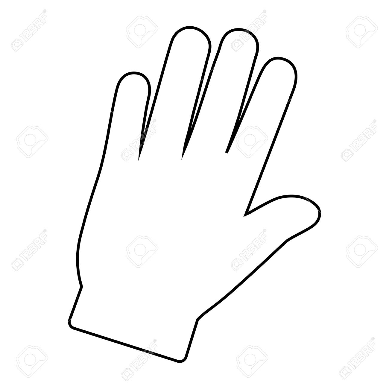 gardening gloves icon over white background. vector illustration