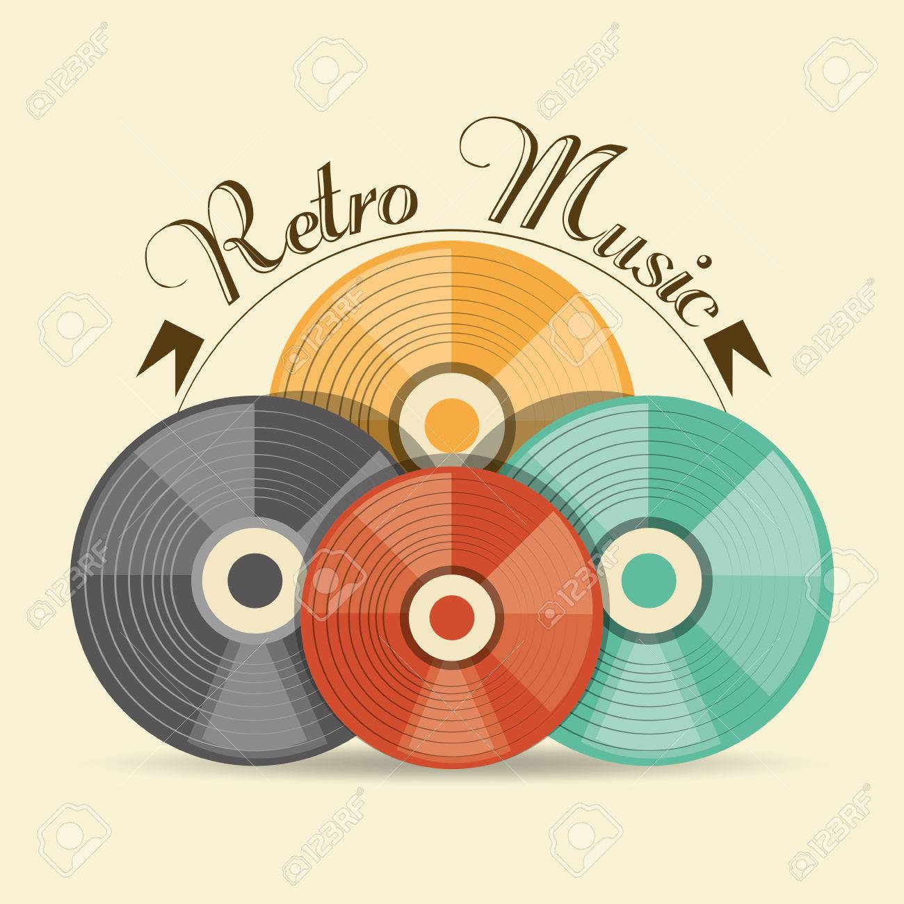 レトロな Cd 音楽メディア技術 ベクトル イラスト のイラスト素材 ベクタ Image