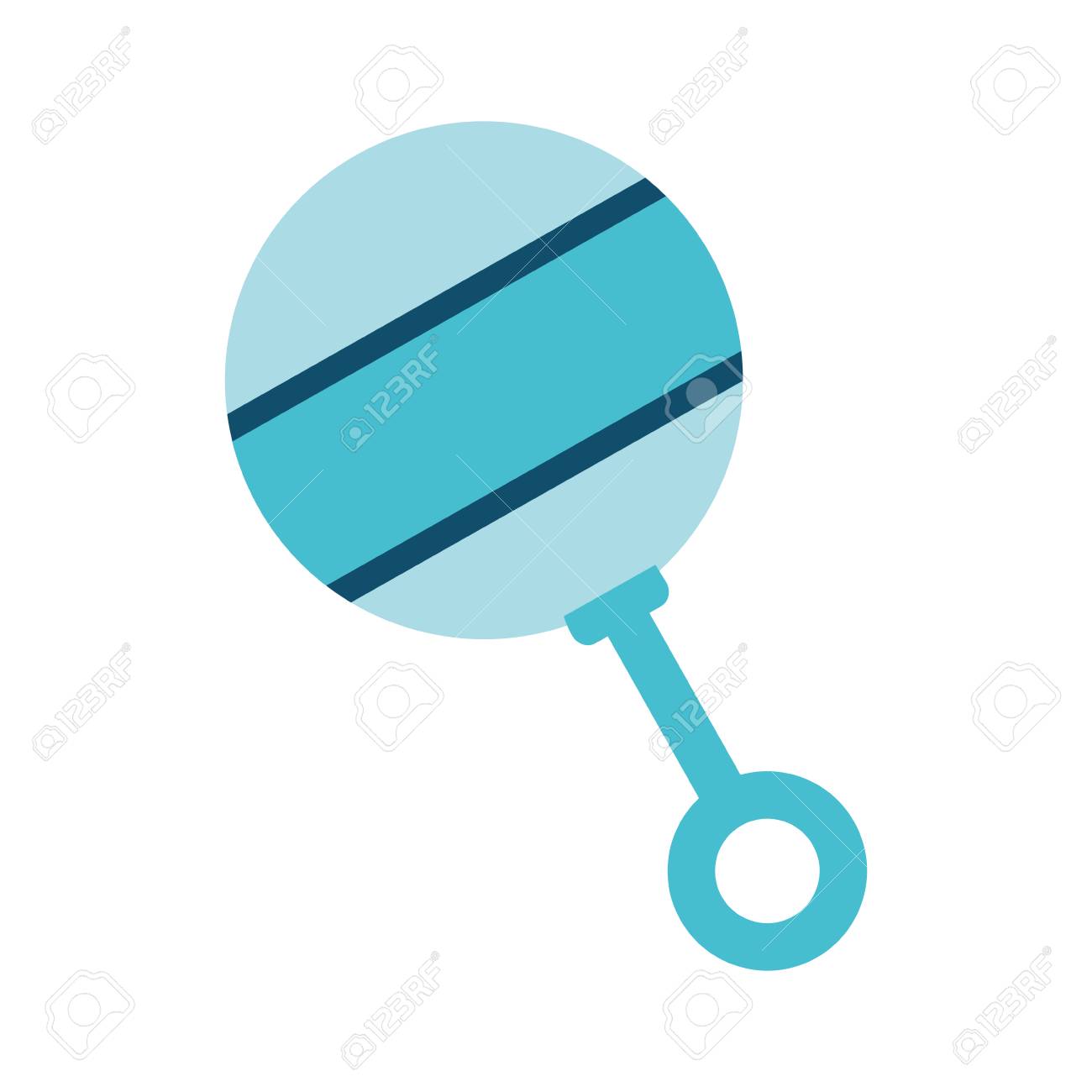 baby rattle icon over white background vector illustration royalty