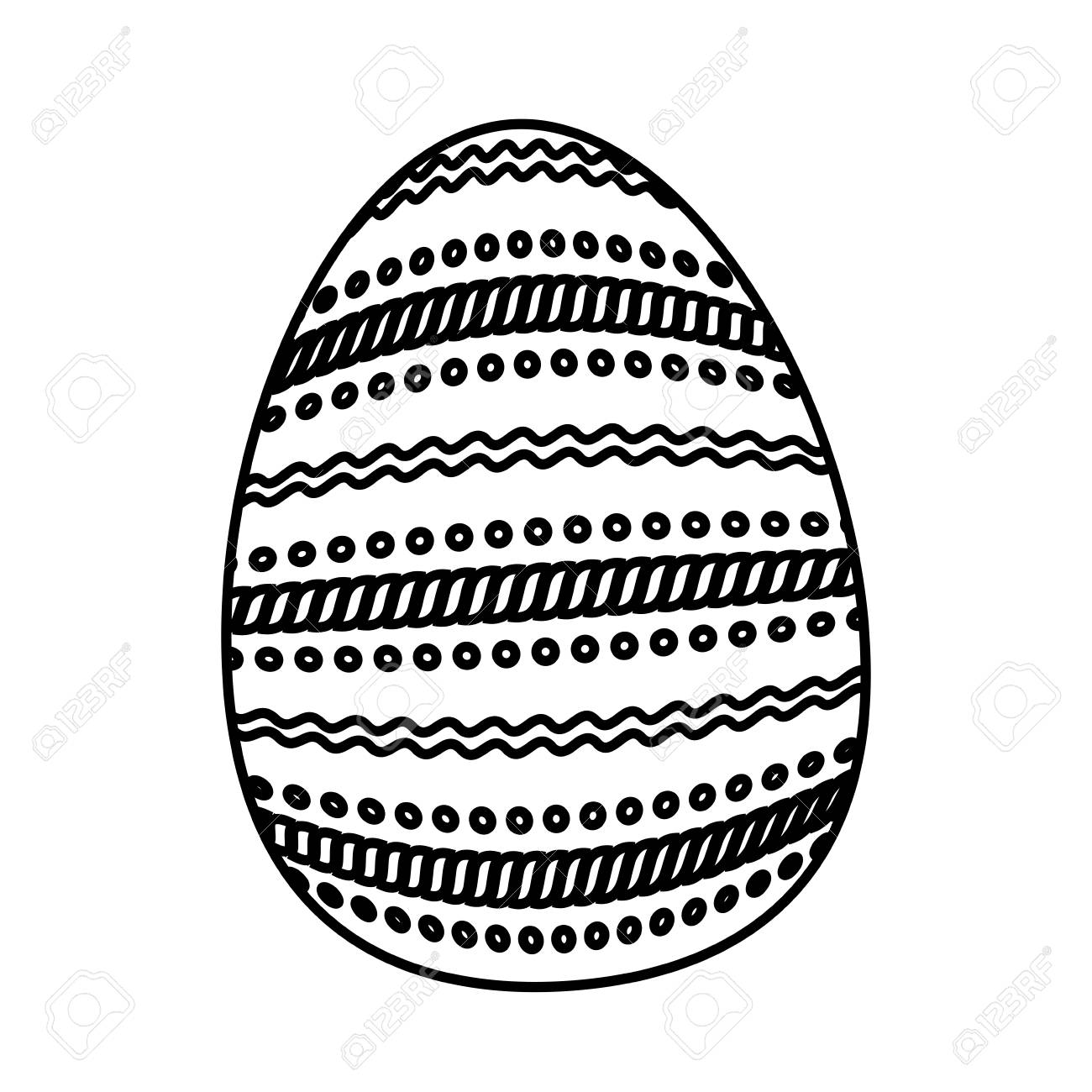 白い背景の上にイースターエッグのアイコン ベクターイラスト のイラスト素材 ベクタ Image 78973596