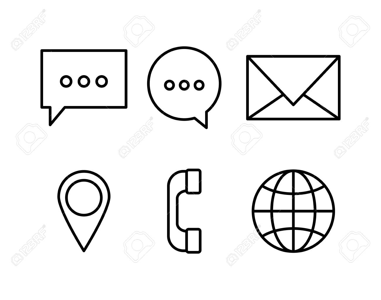 事務 業務関連アイコン白背景ベクトル イラストのイラスト素材 ベクタ Image