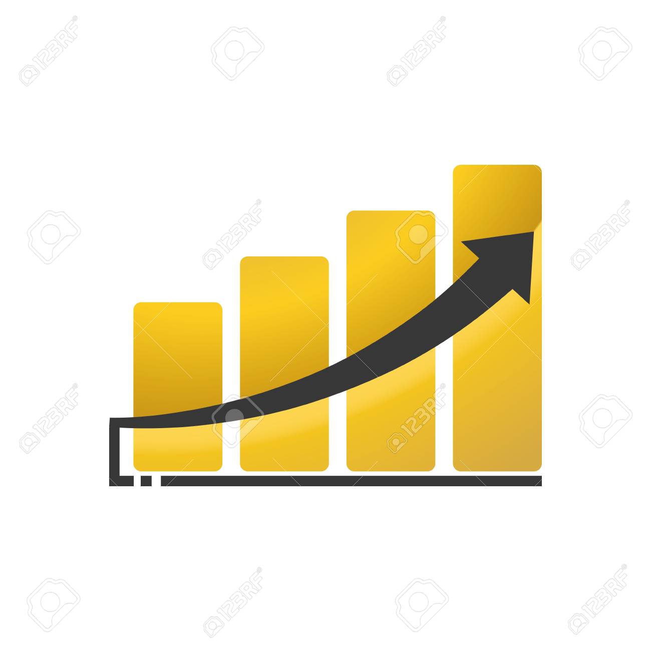 増加の統計記号アイコン ベクトル イラスト グラフィック デザインのイラスト素材 ベクタ Image