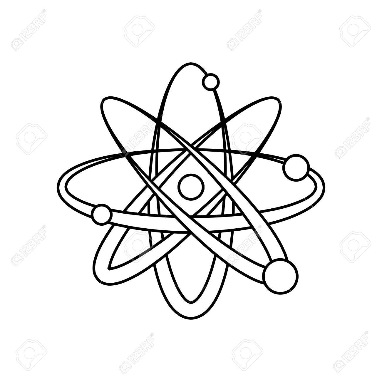 Atom Science Element Icon Vector Illustration Graphic Royalty Free SVG,  Cliparts, Vectors, and Stock Illustration. Image 80581291., image size:1300x1300