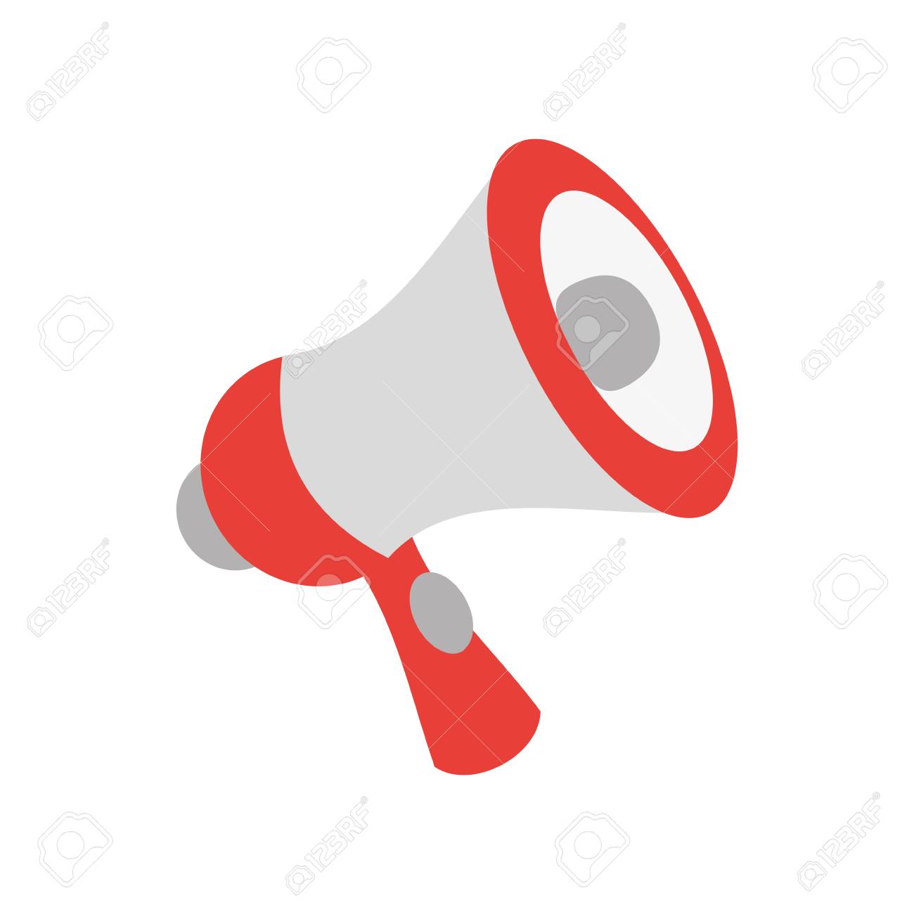 孤立したかわいいメガホン アイコン ベクトル イラスト グラフィック