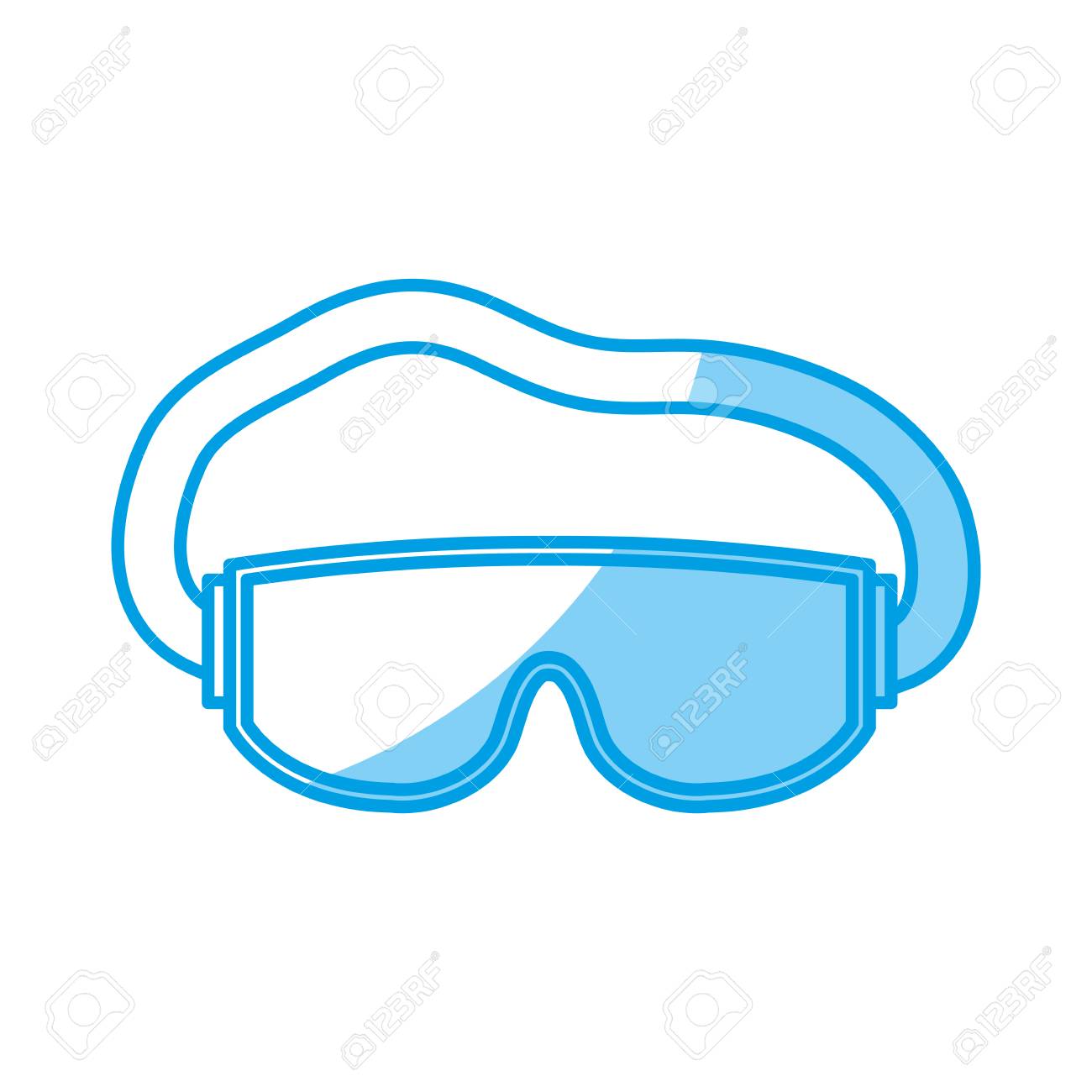 Schnorchel Schutzbrille Symbol Uber Weissem Hintergrund Vektor Illustration Lizenzfrei Nutzbare Vektorgrafiken Clip Arts Illustrationen Image