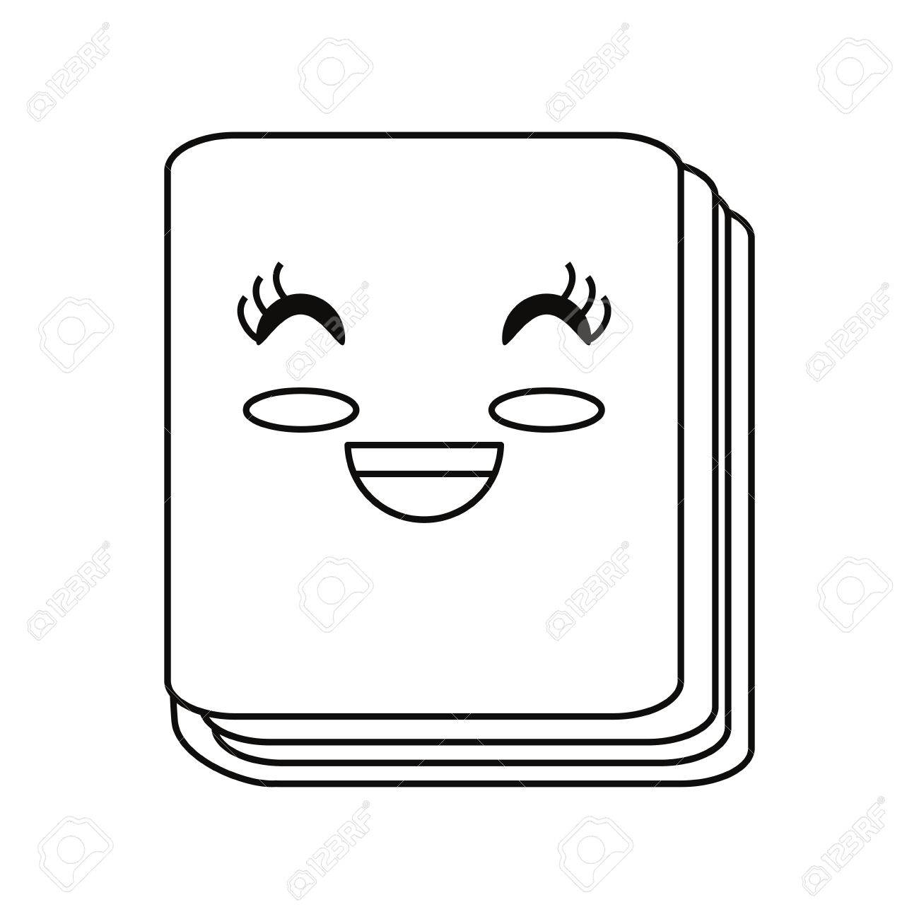 cute notebook cartoon icon vector illustration graphic design