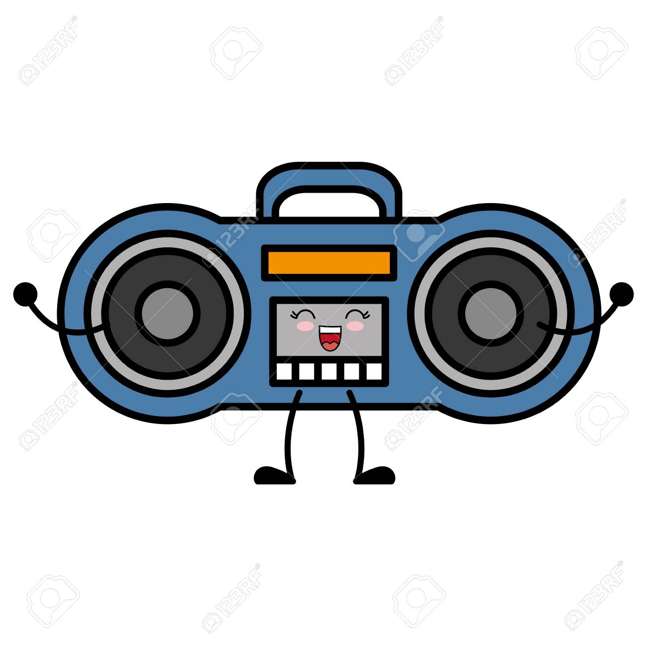 白い背景のベクトル図をかわいいステレオ デバイス アイコン のイラスト素材 ベクタ Image