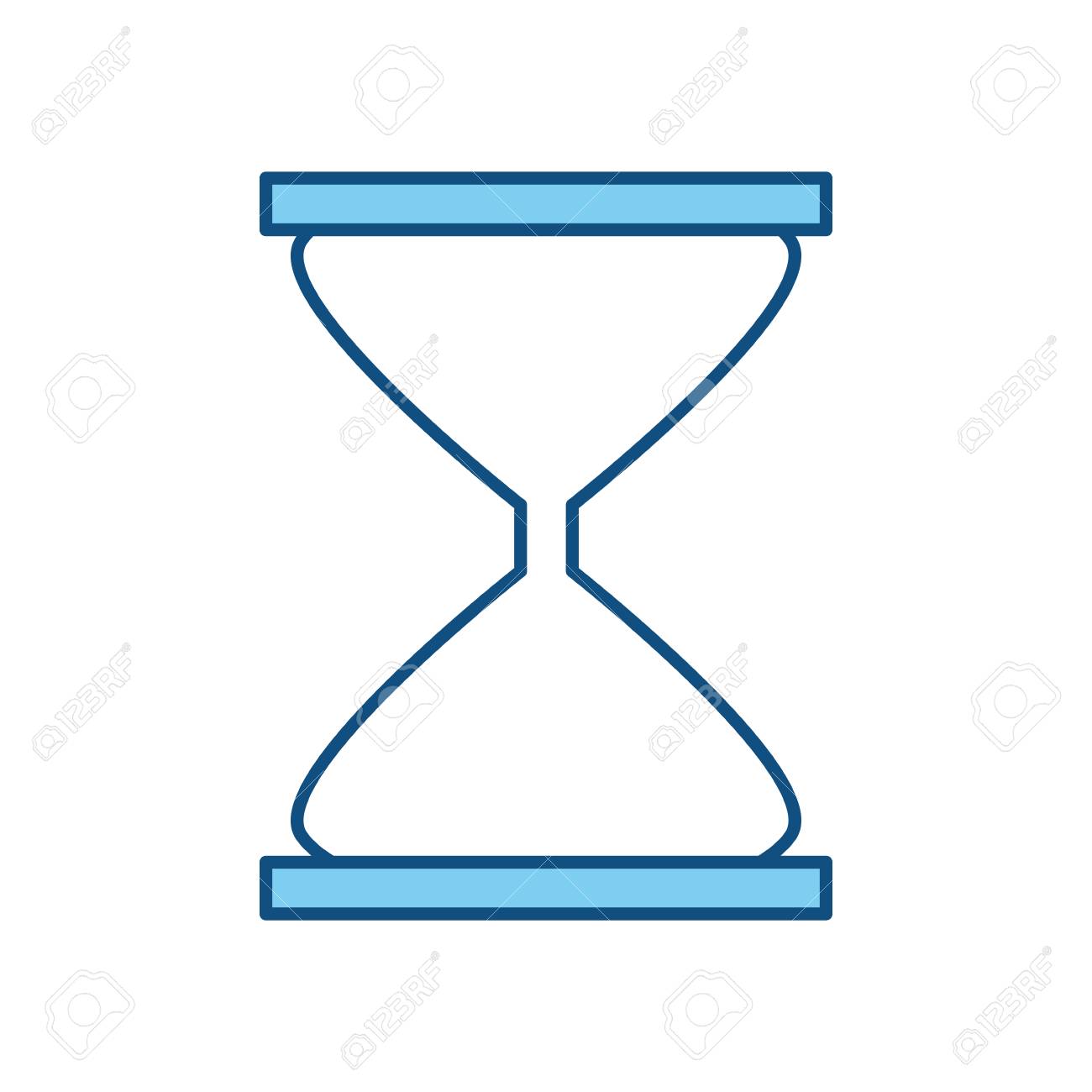 hourglass time clock icon vector illustration graphic design royalty