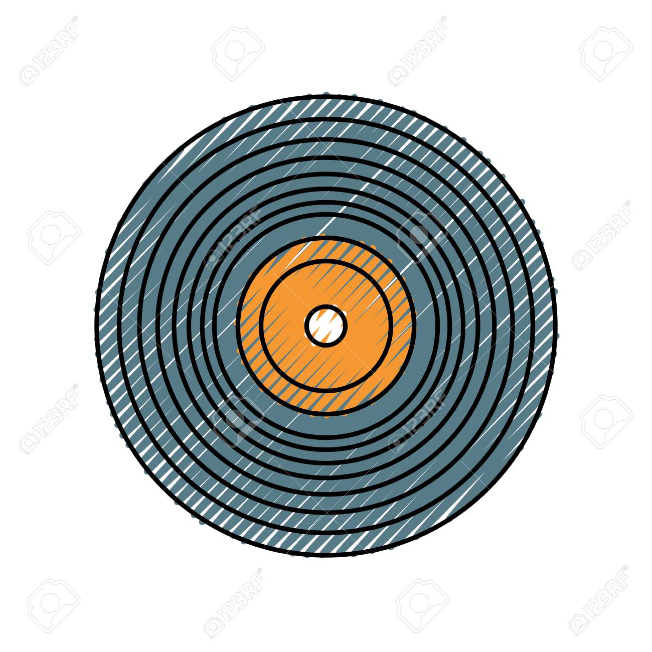 colorful vinyl doodle over