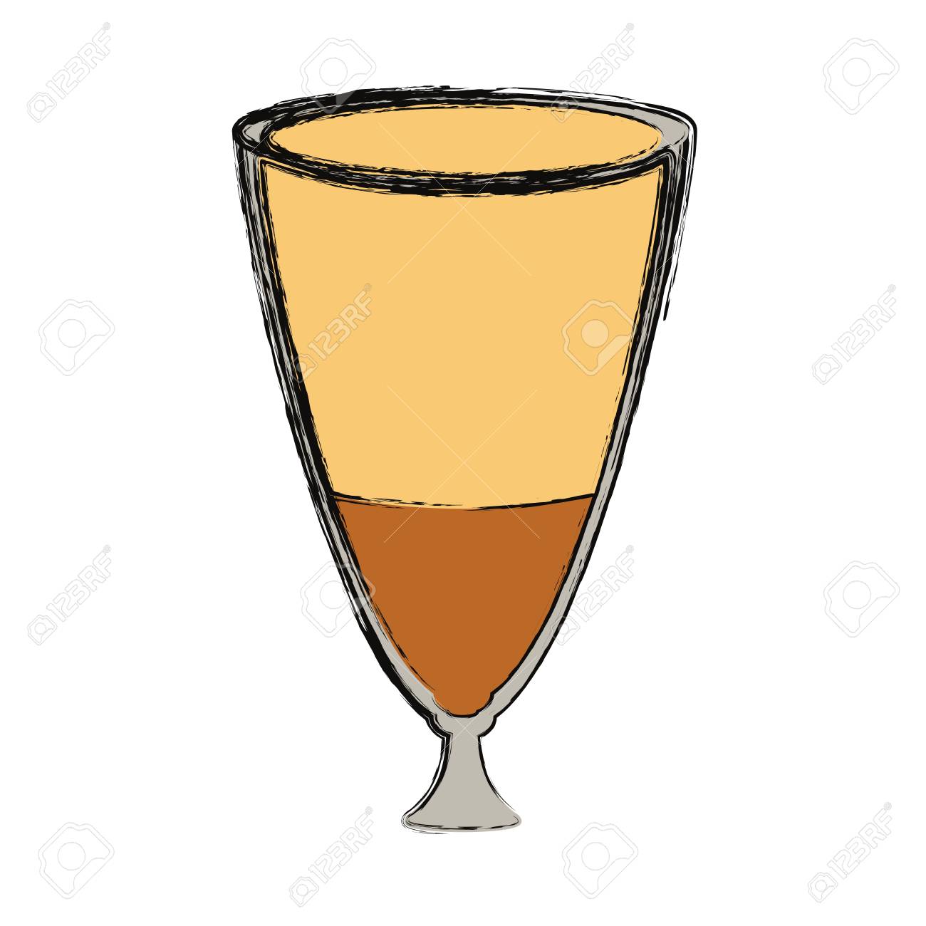 Colored Iced Coffee Over White Background Vector Illustration Stock Colored Iced Coffee Over White Background Vector Illustration Stock