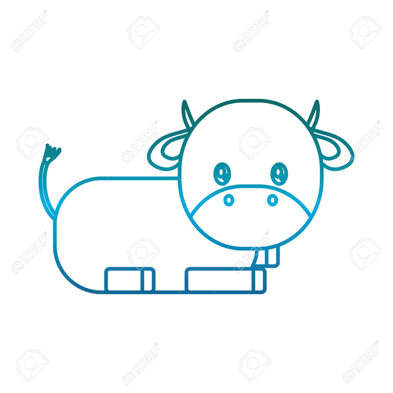 かわいい牛のアイコン のイラスト素材 ベクタ Image