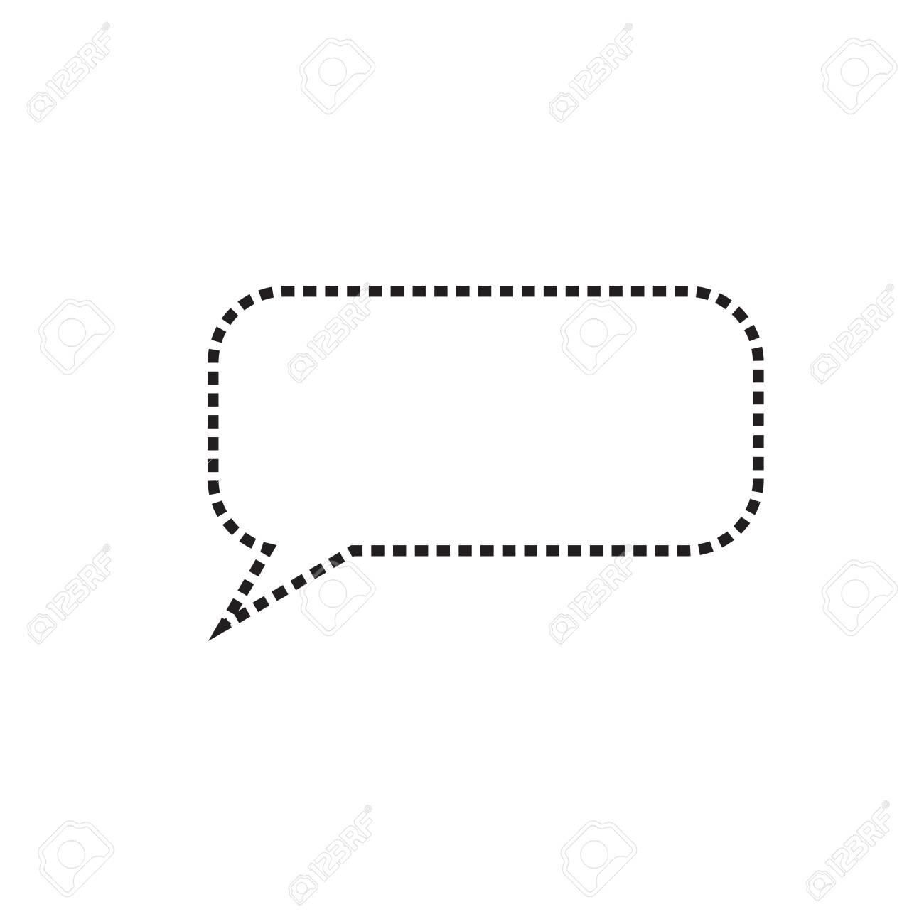 Rectangle Speech Bubble Icon Over White Background Vector Illustraion Royalty Free Cliparts Vectors And Stock Illustration Image