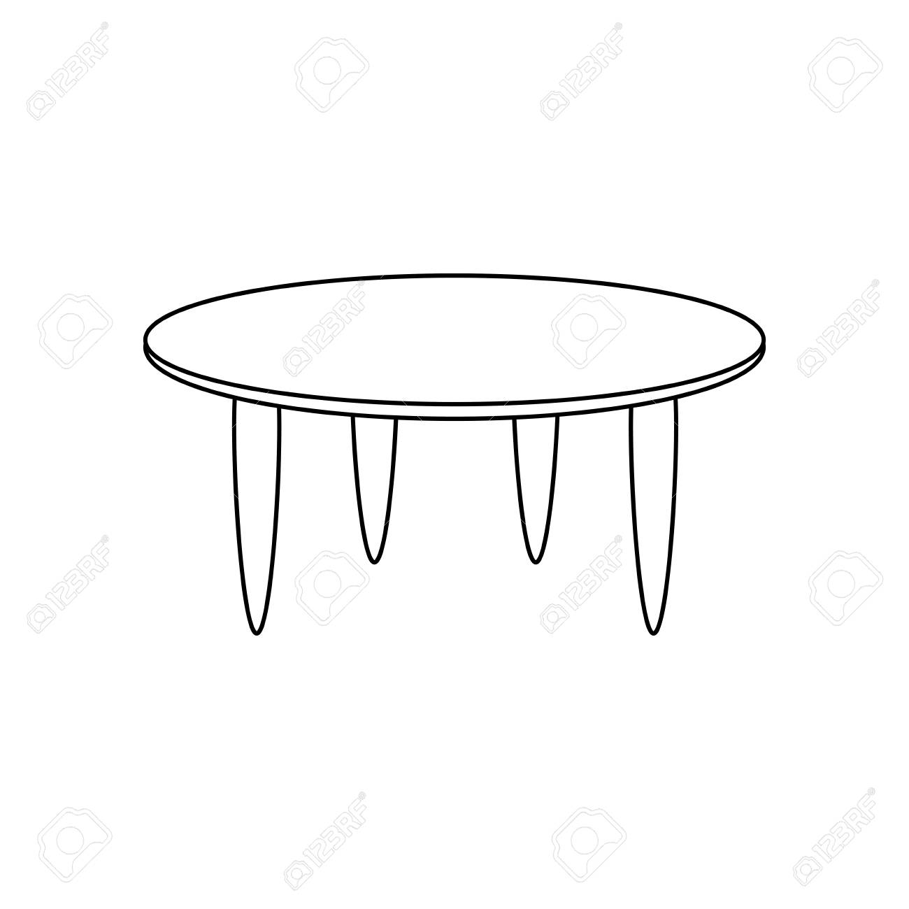 Coffee Table Icon Over White Background Vector Illustration Royalty Free Cliparts Vectors And Stock Illustration Image