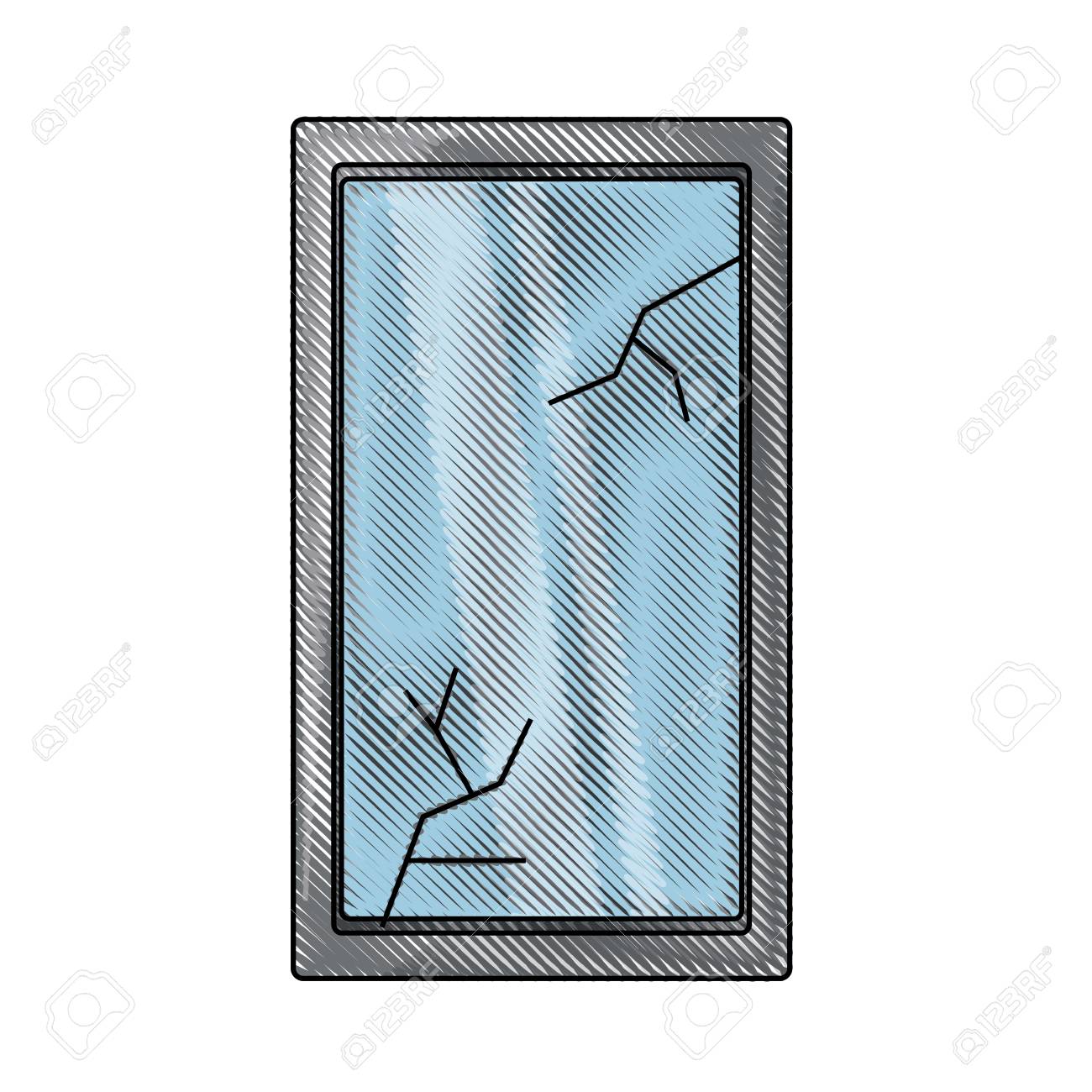 Cone De Icone De Espelho De Retangulo Quebrado Sobre Ilustracao Em Vetor Design Colorido Fundo Branco Ilustraciones Vectoriales Clip Art Vectorizado Libre De Derechos Image 91582208