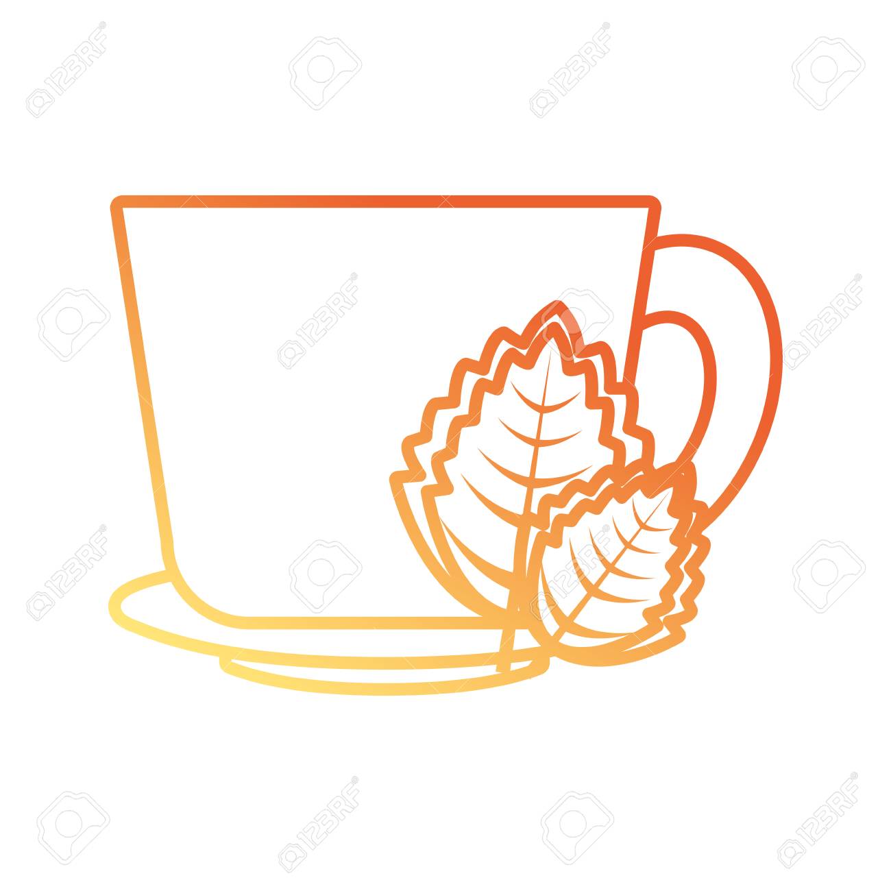 natural tea cup icon vector illustration graphic design royalty free
