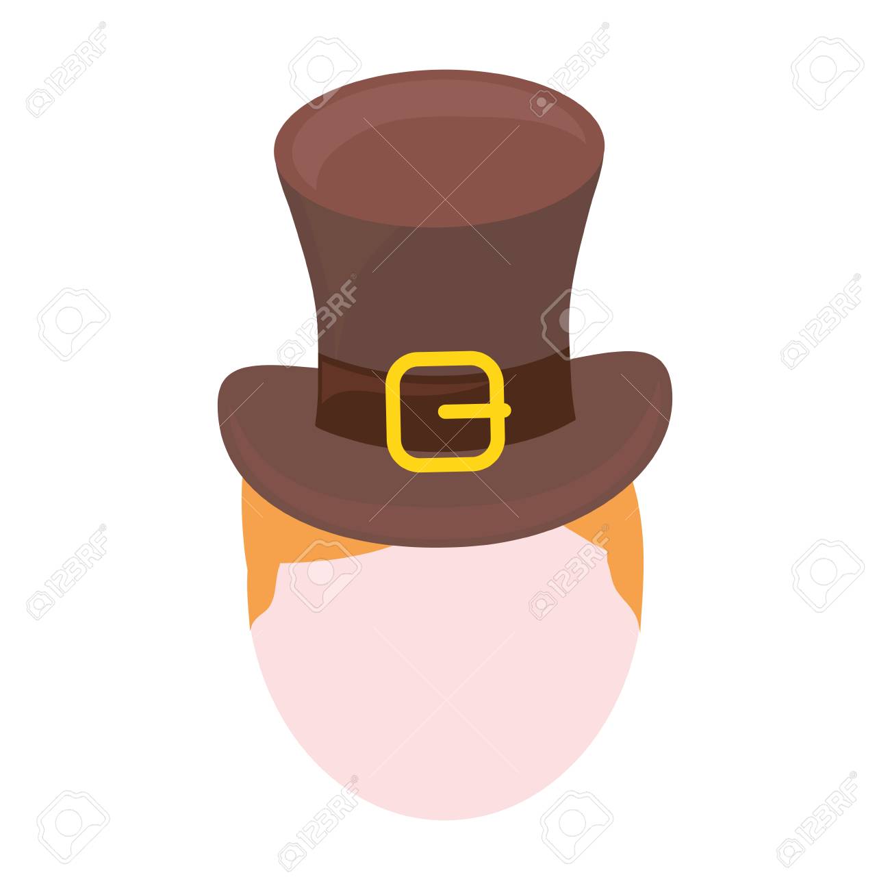 白い背景ベクトルイラストの上に茶色のレプラコーン帽子をかぶった男の頭 のイラスト素材 ベクタ Image 白い背景ベクトルイラストの上に茶色のレプラコーン帽子をかぶった男の頭 のイラスト素材 ベクタ Image